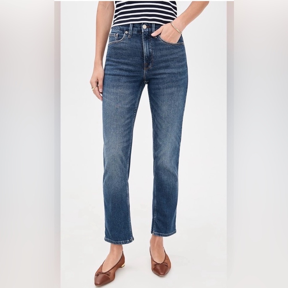Good American Good Icon Straight Ankle Dark Blue 6/28